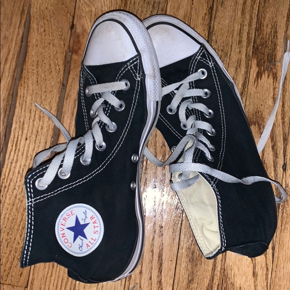 black high rise converse
